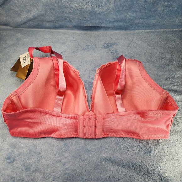 38D Sweet Nothings by Maidenform Full Support Plunge Pink Bra. - Picture 3 of 6